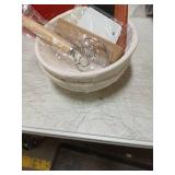 Bread Proofing Basket Set of 2 - Round 9" Sourdough Bread Baking Supplies w/Linen Liner, Scrapers, Scoring Lame, Whisk, Blades Banneton Proofing Baskets - Sourdough Starter Kit for Beginners