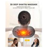 RIKE Shiatsu Neck Massager with Heat, HSA Electric Back Massager for Pain Relief Deep Tissue 3D Kneading Massage Pillow for Home, Office, and Car Use FSA, Valentines Day Gift for Women Men Mom Dad