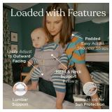 Ergobaby Omni Classic Baby Carrier Newborn to Toddler - Breathable Baby Carriers for Summer - All-Position Carrier with Lumbar Support (7-45 Pounds), Cotton, Pure Black