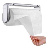simpletome Paper Towel Holder ONE Hand Tear Adaptive Tension Arm Adjustable Length 9.4-11inch/24-28cm (Silvery)