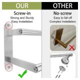 Towel Rack for Bathroom, Double Towel Bar 24Inch, Stainless Steel Bathroom Towel Holder, Double Towel Hanger Wall Mounted Towel Rod, Bathroom Towel Rack(Brushed Nickel)