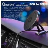 Quarble Compatible with Mag Safe Car Mount Dashboard Magnetic 360° Adjustable Phone Holder Soft Rubber Front Compatible with iPhone 16/15/ 14/13/ 12/ Pro/Pro Max No Metal Plate Needed Since 2021