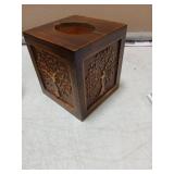 Wooden Tree Design Tissue Box Cover