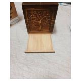 Wooden Tree Design Tissue Box Cover