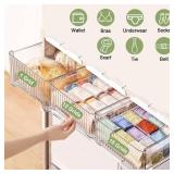 Miaocona Underwear Organizer Drawer for Closet, 18 Cells Under Shelf Basket with Detachable Divider, Closet Organizer and Storage Box for Bras, Socks, Ties, Belts (Hanging Style, White, 1 Pcs)