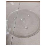 Microwave Plate Replacement 13.5 for F06015Q00AP Compatible with Panasonic Microwave Glass Plate - Oven Spinning Rotating Glass Turntable Dish Tray For Better Reheating and Cooking