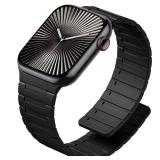 SNBLK Magnetic Watchband Compatible with Apple Watch Bands for Men 42mm 41mm 40mm 38mm Women, Silicone Sport Strong Magnets iWatch Strap for Series 11 10 SE 9 8 7 6 5 4 3 2 1, Black
