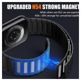 SNBLK Magnetic Watchband Compatible with Apple Watch Bands for Men 42mm 41mm 40mm 38mm Women, Silicone Sport Strong Magnets iWatch Strap for Series 11 10 SE 9 8 7 6 5 4 3 2 1, Black