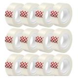 GIBIBU 11 Rolls Transparent Tape Refills, Clear Tape Dispenser Refill Rolls, Glossy Gift Wrap Tapes for Office, School, Home, 3/4 x 1000 Inches