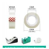 GIBIBU 11 Rolls Transparent Tape Refills, Clear Tape Dispenser Refill Rolls, Glossy Gift Wrap Tapes for Office, School, Home, 3/4 x 1000 Inches