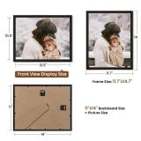 11x14 Picture Frame Set of 2,Display Pictures 11"x14",Black Photo Frame with Shatter Resistant Plexiglass,Picture Frames 11x14 Tabletop and Wall Mount,Poster Frame for Display Certificate Document