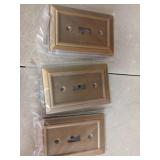 Dyekou Metal Wall Plate for Electrical Outlets, Decorative Antique Brass Switch Plates Outlet Cover, Light Switch Cover Plate, 1-Gang Wall Plates (Single Toggle, 6 Pack)