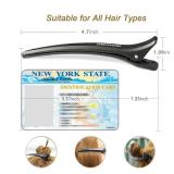 Owmoer Professional Hair Clips For Styling,With Anti Slip Teeth Duck Billed Hair Clip,6pcs Upgraded Non deformable professional hair clips For Salons Men And Women Long Hair,Black 4.7Inch Long