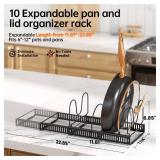 MUDEELA Pots and Pans Organizer Rack for under Cabinet, Expandable 11.81