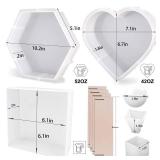 YOILES 3PCS Resin Molds Silicone,Epoxy Resin Casting Craft Mold for Flower Preservation Bookends DIY Art (3)