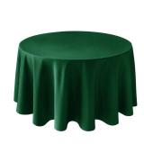 Biscaynebay Textured Fabric Christmas Round Table Cloth 90", Hunter Green Water Resistant Folding Table Covers for Dining, Kitchen, Wedding & Parties Machine Washable