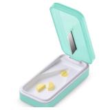 Bug Hull Pill Cutter with Removable Silicone Liner, Pill Splitter with Stainless Steel Blade, Pills Cutters Splitter for Small and Tiny Tablets, Splitters for Small or Large Pills Professional-Green