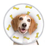 Supet Dog Cone Collar After Surgery to Stop Licking: Adjustable Recovery Elizabeth Collar Alternative for Large Medium Small Dogs, Plastic Pet Head Neck Cone (XS)