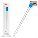 17.7in 1 Pieces Long Pipette for Fish Tank Coral Food Feeder Long Syringe Reef Coral Food Spot Feeder Tube for Reef Aquatic Plant Spider Snake Lizard for Axolotl Tank Accessories