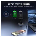 Super Fast Charger USB C, 2Pack PPS Type C Charging Block with 6FT USB-C Phone Cable for Samsung Galaxy S25 +/Ultra /S24 S23 S22 +/Ultra/ S21 S20/Tab S9, iPhone 17/16/15