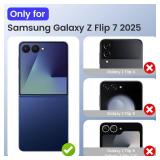 VEGO Case for Samsung Galaxy Z Flip 7 with Built-in Screen Protector & Hinge Protection[Anti-Scratch][360Â°Rotating Stand] Full Body Drop Proof Protective Phone Case for Galaxy Flip 7(Not for FE)-Gr