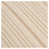 NAVIBULE Tan Pillow Covers Farmhouse Linen Throw Pillow Covers Striped Outdoor Decorative Square Throw Pillows for Couch Sofa Bed 20 x 20 in Pack of 2 Cream and Beige