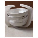 LE TAUCI Pasta Bowls 32 oz, Salad Bowls Set for Serving Soup, Pasta, Noodle, Dinner, Large Kitchen Bowl Plates, Microwave Safe - 7.8 Inch, Set of 4, White