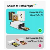 Liene Photo Paper & Cartridge, 2 Ink Cartridge Refill & 72 sheets photo papers, 4x6", Dye Sublimation, Water & Oxidation-Proof, Only for Liene PixCut S1