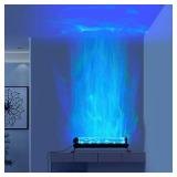 YYUJIALIANG 24W RGBW LED Dynamic Wave Wall Light - Flowing Water & Aurora Visual Effects, Color Changing Wall Washer Lamp with Remote,Ideal for Living Room, Bedroom and Home Bar Decor,17inch