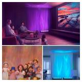 YYUJIALIANG 24W RGBW LED Dynamic Wave Wall Light - Flowing Water & Aurora Visual Effects, Color Changing Wall Washer Lamp with Remote,Ideal for Living Room, Bedroom and Home Bar Decor,17inch