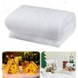 Breeker 1pc 3ft x8 ft Snow Blanket for Christmas Village Thick Faux Snow Rug Set for Tree Base, Winter Wonderland Decor, Holiday Display & Home Decor (White, 1cm Plush)