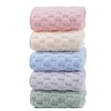 ZASHOP 5 Pack Hand Towels Set 0 x 14, Absorbent, Wash Cloths, Multi-Purpose Kitchen Towels & Dish Towels, Everyday Towel Set for Bath and Kitchen (Multicolored Checkered)