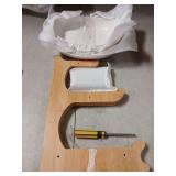 SEVEN SPARTA Fruit Bowl for Kitchen Counter - 3 Tier Ceramic Serving Bowls with Bamboo Stand, Tiered Fruit Basket for Fruit Vegetable Storage, Cake, Dessert, Nuts, Snack, Salad (Dishwasher safe)