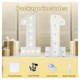 4FT 18 Marquee Numbers, Big 18 Light Up Numbers for 18th Birthday Decorations Warm Light 18 Year Old Birthday Decorations for Anniversary Party Decor