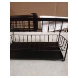 Cisily 2-Tier Kitchen Sink Caddy Organzier Rack with Flexible Dish Brush Holder, Sponge Holder for Kitchen Sink Countertop Organization Storage,Home Decor Accessories Essentials Stainless Steel