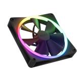 NZXT F140 RGB Fans - RF-R14DF-B1 - Advanced Lighting Customization - Whisper Quiet Cooling - Twin (Fan & Controller Included) - 140mm Fan - Black