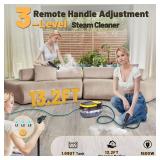 Gautye Steam Cleaner, 3-Level Adjustable Handle, 15s Heat-Up, 1.69 Quarts Tank, Portable Steamer for Cleaning with 15 pcs Accessories, Steam Cleaner for Home for Dirt, Grease, Grout, Tile,Floor, Car