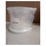 RAOOKIF 10/8/6/5 Inch Nursery Pots with Saucers, 12 Pack Clear Nursery Pots with Drainage Hole for Indoor Outdoor, Plastic Clear Pots for Plants for Flowers, Succulents, Small Herbs