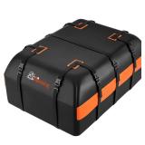 Car Rooftop Cargo Carrier Bag, 21 Cubic Feet 100% Waterproof Heavy Duty 840D Car Roof Bag for All Vehicle with/Without Racks - Anti-Slip Mat, 6 Door Hooks, Storage Bags, 2 Extra Straps, Luggage Lock