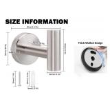 Livabber Bathroom Towel Hooks, 304 Stainless Steel Robe Shower Hooks Wall Mounted, Heavy Duty Towel Hangers for Bathroom Kitchen Bedroom (4 Pack, Brushed Nickel)
