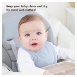 Susurration Muslin Baby Bibs 6 Pack Bandana Drool Bibs,Soft Square Adjustable Baby Drooling Bibs for Unisex Girls & Boys(Blue)