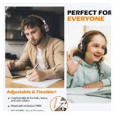 AILIHEN Kids Headphones, Headphones Wired with Microphone and Volume Control Folding Stereo Corded On-Ear 3.5mm Headset for Boys Girl Cellphones Tablets Chromebook Laptop Computer (Black/Orange)