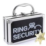 Ring Security Wedding Ring Bearer Case Adventure Set - 7.09\" Box Suitcase with Metal Badge | Ideal for Bearer Gifts, Themed Parties & Spy Game Treasure Storage (Black)