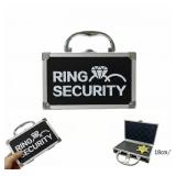 Ring Security Wedding Ring Bearer Case Adventure Set - 7.09\" Box Suitcase with Metal Badge | Ideal for Bearer Gifts, Themed Parties & Spy Game Treasure Storage (Black)