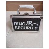Ring Security Wedding Ring Bearer Case Adventure Set - 7.09\" Box Suitcase with Metal Badge | Ideal for Bearer Gifts, Themed Parties & Spy Game Treasure Storage (Black)