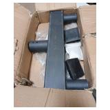 Bullhorn Light Bracket with 2 Tenon Adapters 2-3/8,180 Degree Double Bull Horn Mounting Arm for Round Pole, Heavy Duty Low Profile Bullhorn for Led Parking Lot Lighting, Shoebox Lights (Black)