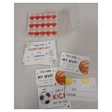 Motiskyy 30pk Kids Valentines Cards with Envelopes and Heart Stickers Sports Ball