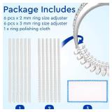 Ring Sizer Adjuster for Loose Rings - 12 Pack, Guards, Spacers & Tighteners, Fits Bands Up to 6mm, Reduces Size by 0.5-1.5, Invisible Design for Women & Men by 5 STARS UNITED