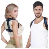 Sundpik 2PCS Posture Corrector for Women and Men, Adjustable Upper Back Brace, Spine Support Straightener, Neck, Shoulder, Back and Lumbar Pain Relief, Comfortable & Breathable