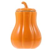 Kichvoe Ceramic Pumpkin Jar with Airtight Lid Mini Spice Container for Tea Storage Kitchen Ceramic Canister for Halloween Thanksgiving Autumn Party
